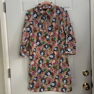 Banana Republic Lightweight 3/4 Sleeve Floral Dress, Size 8